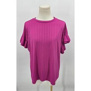 Amazon Textured Ruffle Sleeve Blouse